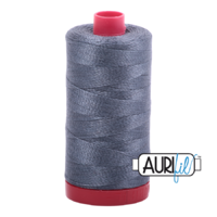 Aurifil 12wt Cotton Mako' 325m Spool - 1158 - Medium Grey
