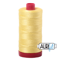 Aurifil 12wt Cotton Mako' 325m Spool - 2115 - Lemon