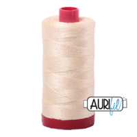 Aurifil 12wt Cotton Mako' 325m Spool - 2123 - Butter