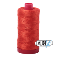 Aurifil 12wt Cotton Mako' 325m Spool - 2245 - Red Orange