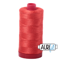 Aurifil 12wt Cotton Mako' 325m Spool - 2277 - Light Red Orange