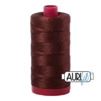 Aurifil 12wt Cotton Mako' 325m Spool - 2360 - Chocolate