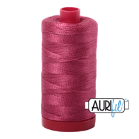 Aurifil 12wt Cotton Mako' 325m Spool - 2455 - Medium Carmine Red