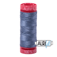 Aurifil 12wt Cotton Mako' 50m Spool - 1248 - Dark Grey Blue