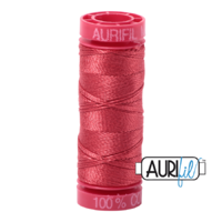 Aurifil 12wt Cotton Mako' 50m Spool - 2230 - Red Peony