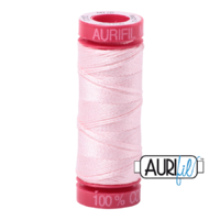 Aurifil 12wt Cotton Mako' 50m Spool - 2410 - Pale Pink