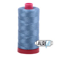 Aurifil 12wt Cotton Mako' 325m Spool - 1126 - Blue Grey