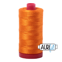 Aurifil 12wt Cotton Mako' 325m Spool - 1133 - Bright Orange