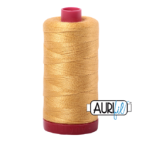 Aurifil 12wt Cotton Mako' 325m Spool - 2134 - Spun Gold