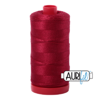 Aurifil 12wt Cotton Mako' 325m Spool - 2260 - Red Wine