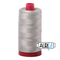 Aurifil 12wt Cotton Mako' 325m Spool - 5021 - Light Grey
